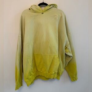 Balenciaga distressed hombre yellow hoodie